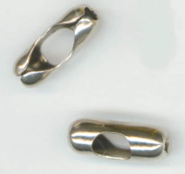 Made in USA - 11/16 Inch Long Nickel Plated Brass Connector - For Trade Size Number 13 Ball Chains - Exact Tooling