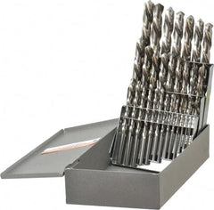 Triumph Twist Drill - 1/16 to 1/2", 118° Point, Bright Finish, High Speed Steel Jobber Length Drill Bit Set - Exact Tooling
