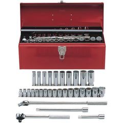 Martin Tools - 36 Pc 1/2" Drive Socket Set Socket Set - Exact Tooling