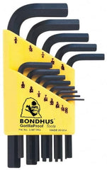 Bondhus - 13 Piece L-Key Hex Key Set - Hex Range 0.05 to 3/8" - Exact Tooling