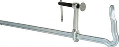 Bessey - 4-3/4" Deep Throat, 24" Max Capacity, Bend Sliding Arm Clamp - 1,100 Lb Clamping Pressure, 0.7" Spindle Diam - Exact Tooling