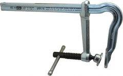 Bessey - 4" Deep Throat, 8" Max Capacity, Bend Sliding Arm Clamp - 770 Lb Clamping Pressure, 5/8" Spindle Diam - Exact Tooling