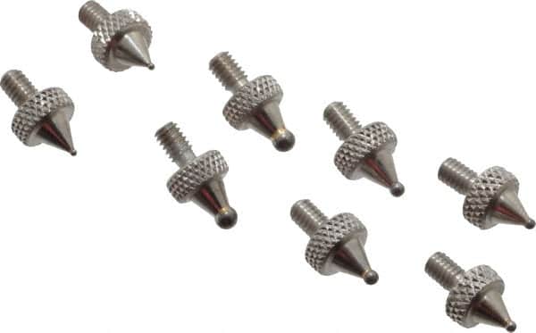 Value Collection - Carbide, Ball Test Indicator Contact Point - 1/4" Contact Point Length, Use with IPD Gages - Exact Tooling