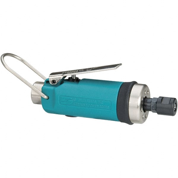 Dynabrade - 1/4" Collet, Straight Handle, Air Straight Die Grinder - 25,000 RPM, Front Exhaust, 19 CFM, 0.4 hp, 90 psi, 1/4 NPT Inlet - Exact Tooling