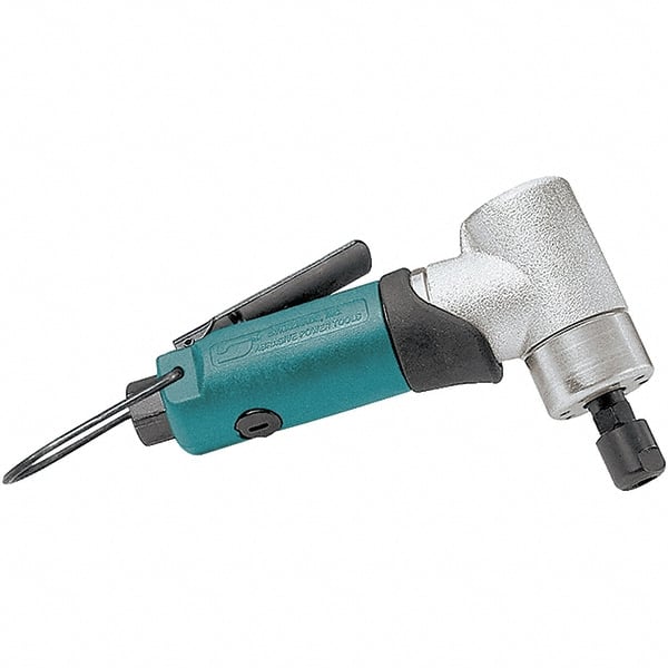 Dynabrade - 1/4" Collet, Angle Handle, Air Angle Die Grinder - 25,000 RPM, Front Exhaust, 18 CFM, 0.4 hp, 90 psi, 1/4 NPT Inlet - Exact Tooling