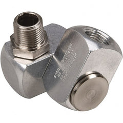 Dynabrade - 3/8 Pneumatic Hose Swivel Fitting - Aluminum, Universal Interchange - Exact Tooling