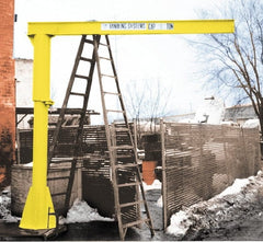 Value Collection - 500 Lb Load Capacity, Steel Jib Crane - Pillar Base Jib - Exact Tooling