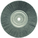8" Diameter - 5/8" Arbor Hole - Crimped Stainless Straight Wheel - Exact Tooling