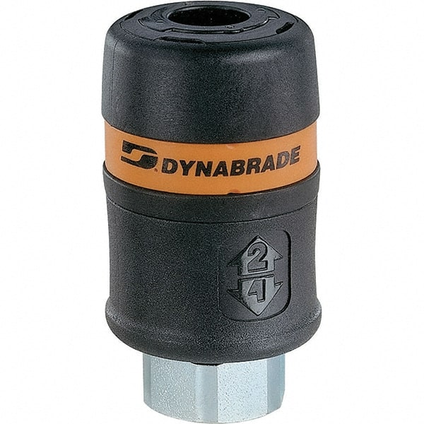 Dynabrade - Female NPT Pneumatic Hose Coupler - 1/4" Body Diam - Exact Tooling