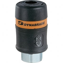Dynabrade - Female NPT Pneumatic Hose Coupler - 1/4" Body Diam - Exact Tooling