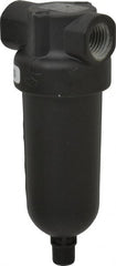 Norgren - 1/4" Port, 4-1/4" High x 1.63" Wide Miniature Filter with Metal Bowl, Automatic Drain - 24 SCFM, 250 Max psi, 150°F Max Temp, 1 oz Bowl Capacity - Exact Tooling