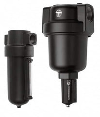 Norgren - 2" Port, 17.56" High x 8.22" Wide Heavy Duty Filter with Metal Bowl, Automatic Drain - 1,400 SCFM, 250 Max psi, 150°F Max Temp, Sight Glass Included, 7 oz Bowl Capacity - Exact Tooling