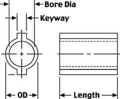 Boston Gear - Gear Bushings For Use With.: GB Series Change Gears Bore Diameter: 1/2 (Inch) - Exact Tooling