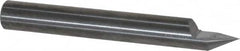 Accupro - 60° Incl Angle, 3/16" Shank Diam, 1-1/2" OAL, 3/16" Cut Diam, Conical Engraving Cutter - 1/4" LOC, 1 Flute, Right Hand Cut, Micrograin Solid Carbide, Uncoated - Exact Tooling