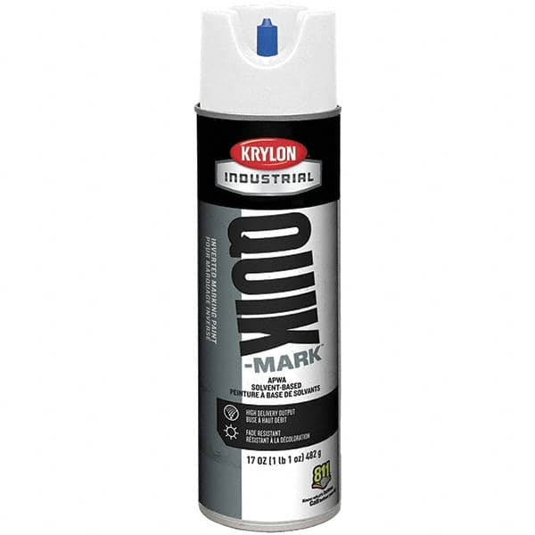 Krylon - 20 fl oz White Marking Paint - 50 to 60 Sq Ft Coverage, Solvent-Based Formula - Exact Tooling