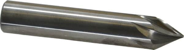 Made in USA - 3/8" Shank Diam, 7 Flute 60° Solid Carbide Countersink - Bright Finish, 2" OAL, Right Hand Cut - Exact Tooling