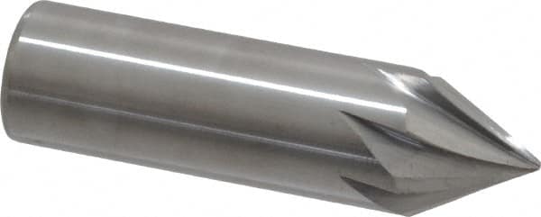 Made in USA - 1/2" Shank Diam, 7 Flute 60° Solid Carbide Countersink - Exact Tooling