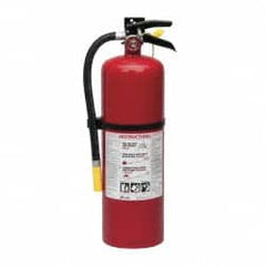 Kidde - 10 Lb, 4-A:60-B:C Rated, Dry Chemical Fire Extinguisher - 5.21" Diam x 19.52" High, 195 psi, 20' Discharge in 21 sec, Rechargeable, Steel Cylinder - Exact Tooling