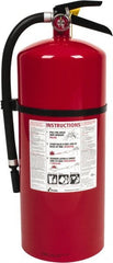 Kidde - 18 Lb, 6-A:80-B:C Rated, Dry Chemical Fire Extinguisher - 7" Diam x 21.6" High, 195 psi, 20' Discharge in 22 sec, Rechargeable, Steel Cylinder - Exact Tooling