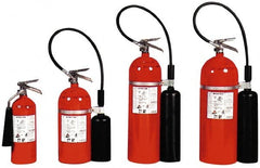 Kidde - 20 Lb, 10-B:C Rated, Carbon Dioxide Fire Extinguisher - 8" Diam x 26" High, 850 psi, 8' Discharge in 17 sec, Rechargeable, Aluminum Cylinder - Exact Tooling
