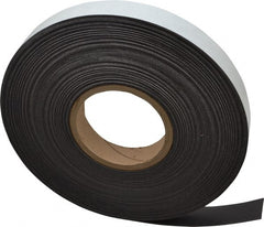 Mag-Mate - 100' Long x 1" Wide x 1/32" Thick Flexible Magnetic Strip - 8 Lb Max Pull Force, 4 Linear Ft/Lb Magnetic Pull Force, Adhesive Back - Exact Tooling