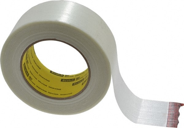 3M - 2" x 60 Yd Clear Rubber Adhesive Packaging Tape - Polypropylene Film Backing, 6 mil Thick, 170 Lb Tensile Strength, Series 897 - Exact Tooling