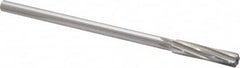 Alvord Polk - 3/8" High Speed Steel 6 Flute Chucking Reamer - Spiral Flute, 0.3105" Straight Shank, 1-3/4" Flute Length, 7" OAL - Exact Tooling