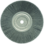 8" Diameter - 5/8" Arbor Hole - Crimped Stainless Straight Wheel - Exact Tooling