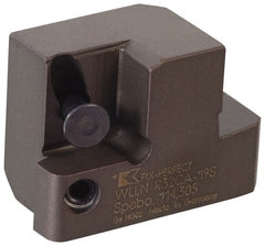 Kennametal - Series Railroad, Left Hand, WLLN Toolholder Compatibility, LNUX Insert Compatibility, Indexable Turning Cartridge - Screw Holding Method, 19mm Max Depth of Cut, 45mm OAL x 22.6mm OAW x 32mm OAH - Exact Tooling
