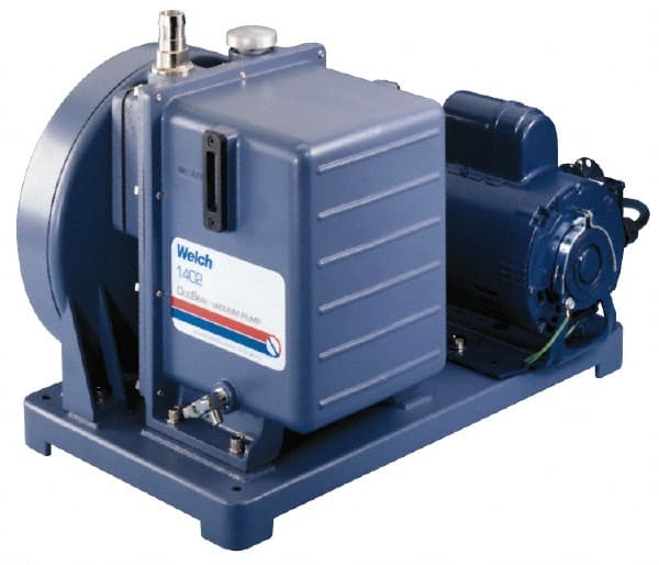 Welch Vacuum - 1 hp Rotary Vane Vaccum Pump - 115 Volts, 10.6 CFM, 20" Long x 14.1" Wide x 15.4" High - Exact Tooling