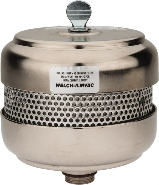 Welch Vacuum - Standard Open Exhaust Filter - For Use with 1402, 1376, 8920 & 8925, 5" Diam x 6-1/4" High - Exact Tooling