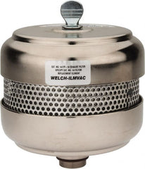 Welch Vacuum - Standard Open Exhaust Filter - For Use with 1402, 1376, 8920 & 8925, 5" Diam x 6-1/4" High - Exact Tooling