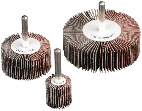 Value Collection - 4" Diam, 120 Grit Aluminum Oxide Unmounted Flap Wheel - 5/8" Hole, 1" Wide, Coated, Fine Grade, 9,000 Max RPM , X Weighted, Cloth Backing - Exact Tooling