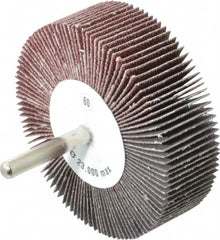 CGW Abrasives - 3" Diam x 1" Face Width, Medium Aluminum Oxide Coated Mounted Flap Wheel - Exact Tooling