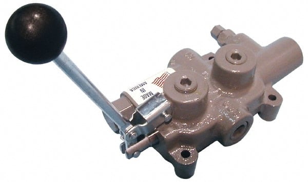 Prince - 30 GPM 3/4 Inlet Cast Iron Hydraulic Control Valve - 4-1/8" High x 4-5/8" Wide x 3-11/32" Long - Exact Tooling
