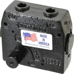 Prince - 30 GPM 3/4 Inlet Cast Iron Hydraulic Control Valve - 4-1/8" High x 4-5/8" Wide x 3-11/32" Long - Exact Tooling
