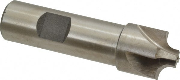 Interstate - 7/32" Radius, 7/8" Mill Diam, 4 Flute High Speed Steel Corner Rounding End Mill - Single End, Uncoated, 3-1/4" OAL, 3/4" Shank Diam - Exact Tooling