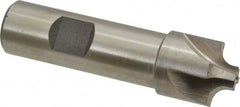 Interstate - 7/32" Radius, 7/8" Mill Diam, 4 Flute High Speed Steel Corner Rounding End Mill - Single End, Uncoated, 3-1/4" OAL, 3/4" Shank Diam - Exact Tooling