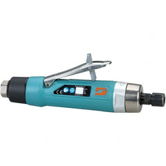 Dynabrade - 1/4" Collet, Straight Handle, Air Straight Die Grinder - 12,000 RPM, Rear Exhaust, 37 CFM, 1 hp, 90 psi, 3/8 NPT Inlet - Exact Tooling