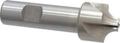 Interstate - 11/32" Radius, 1-1/8" Mill Diam, 4 Flute Cobalt Corner Rounding End Mill - Single End, Uncoated, 3-1/2" OAL, 3/4" Shank Diam - Exact Tooling