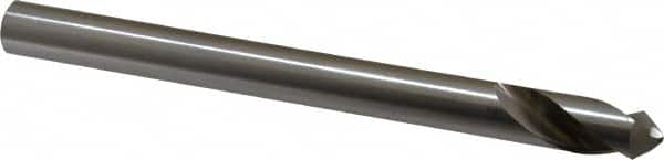 Interstate - 1/2" Body Diam, 90°, 6" OAL, High Speed Steel Spotting Drill - Exact Tooling
