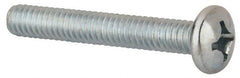 Value Collection - #12-24 UNC, 1-1/2" Length Under Head Phillips Drive Machine Screw - Pan Head, Grade 2 Steel, Zinc-Plated Finish, Without Washer - Exact Tooling