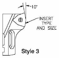 Parlec - Series Twin Bore Roughing, Right Hand Cut, Boring Cartridge - WCMX 03 Insert, 10° Lead Angle - Exact Tooling