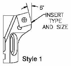 Parlec - Series Twin Bore Roughing, Right Hand Cut, Boring Cartridge - SCMT12 Insert, 6° Lead Angle - Exact Tooling