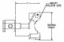 Parlec - 29.97mm Body Diam, Manual Twin Cutter Boring Head - 32.26mm to 49.53mm Bore Diam - Exact Tooling