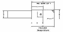 Parlec - PC4 Inside Modular Connection, Boring Head Straight Shank - Modular Connection Mount, 2 Inch Projection, 1.54 Inch Nose Diameter - Exact Tooling