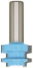ROMAN CARBIDE - 1-1/16" Cut Diam, 3/4" Length of Cut, 2 Flute, Drawer Lock, Edge Profile Router Bit - Carbide-Tipped, 1/2" Shank Diam, 1-1/2" Shank Length, 2-1/4" OAL, Uncoated - Exact Tooling