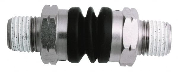 Value Collection - 3/8 Male NPT Pneumatic Hose Swivel Fitting - Steel, Nickel Plated, Industrial Interchange - Exact Tooling