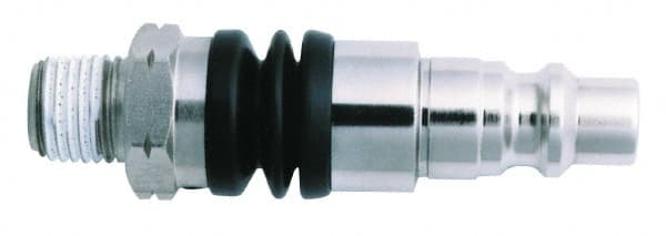 Value Collection - 1/4 Male NPT Pneumatic Hose Swivel Fitting - Steel, Nickel Plated, Japanese Interchange - Exact Tooling