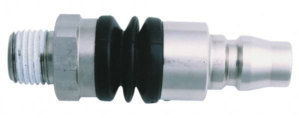 Value Collection - 3/8 x 3/8 Male x Female BSPT Pneumatic Hose Swivel Fitting - Steel, Nickel Plated - Exact Tooling